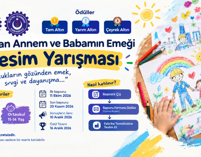 Kadın Komitemizden “Çalışan Annem ve Babamın Emeği” Resim Yarışması